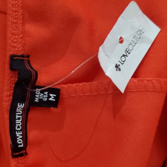 LOVE COUTURE SPAGHETTI STRAP DRESS RED MULTI-COLOR SIZE MEDIUM - Picture 8 of 9